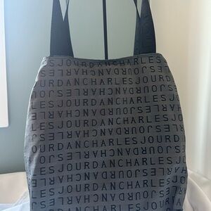 Charles Jourdan Black and Gray Handbag